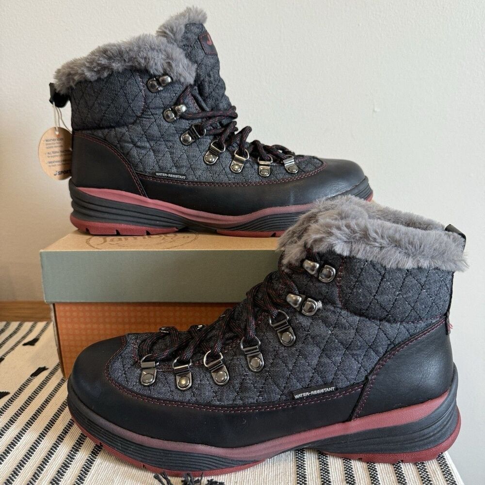 NIB JSport Jambu Women's Snow Boots Everest 7.5 SJ17EVT01 Water Resistant Read